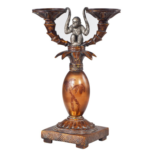 14" Nirobi with Palm Tree Candle Holder - IMAGE 1