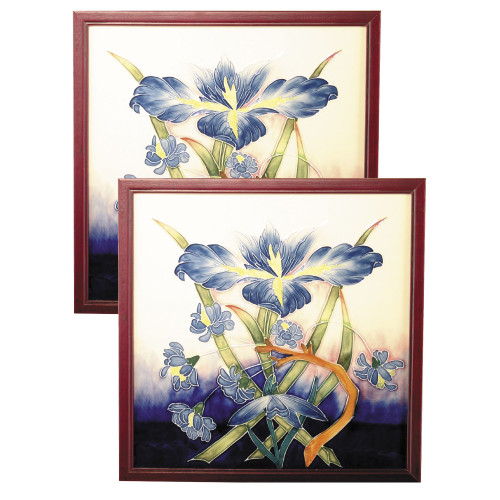 Set of 2 Floral Themed Decorative Wall Art Decor - IMAGE 1