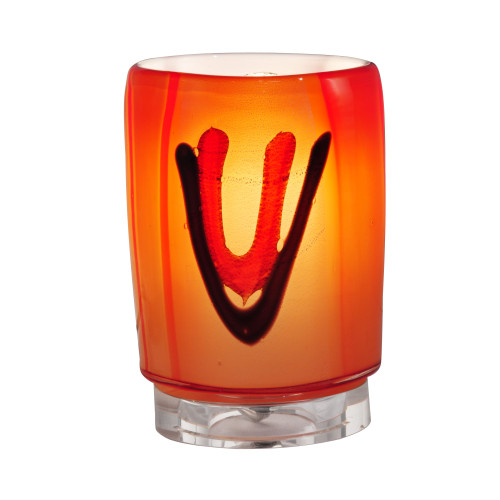 6.75" Hand Blown Viscossia Uplit Accent Lamp - IMAGE 1
