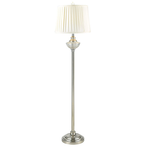 58" Urn Leyla Crystal Floor Lamp with Drum Shade - IMAGE 1