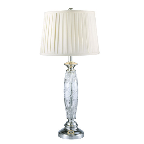 29" Powis Crystal Table Lamp with Drum Shade - IMAGE 1