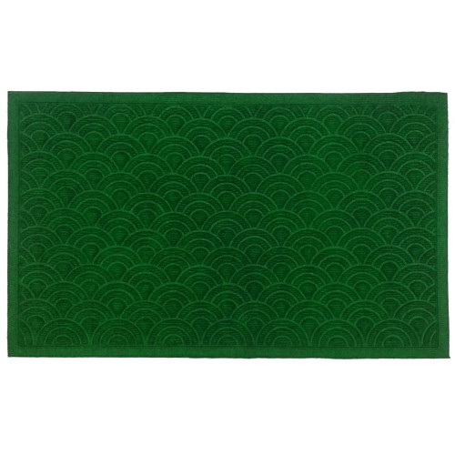 30" Green Elegant Shell Designs Rectangular Machine-Made Door Mat - IMAGE 1
