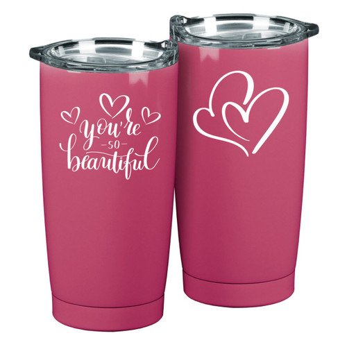 Stainless Steel You're So Beautiful Travel Tumbler - 20oz - IMAGE 1