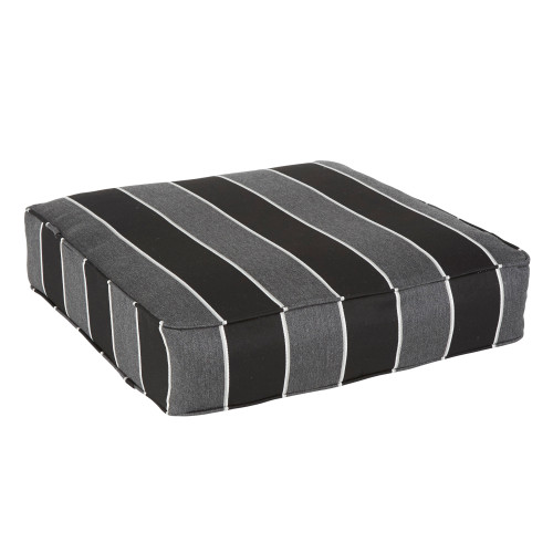 20" Black and Gray Stripe Sunbrella Deep Seating Chair Cushion - IMAGE 1