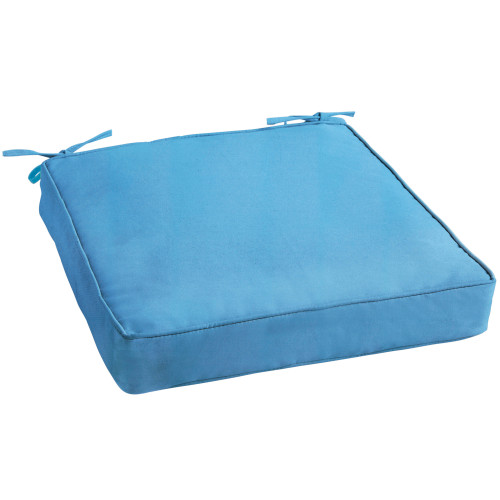 20" Sky Blue Square Home Collections Sunbrella Indoor and Outdoor Single Chair Cushion - IMAGE 1