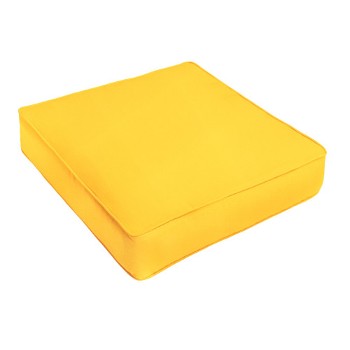 20" Sunflower Yellow Square Home Collections Sunbrella Indoor and Outdoor Single Chair Cushion - IMAGE 1
