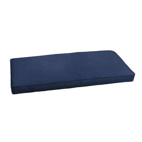 5-ft Navy Blue Sunbrella Rectangular Indoor and Outdoor Bench Cushion - IMAGE 1