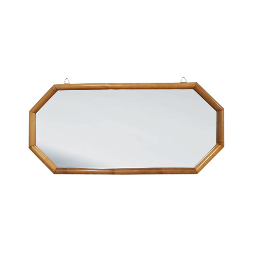 39.25" Brown and Silver Contemporary Octagon Mirror - IMAGE 1