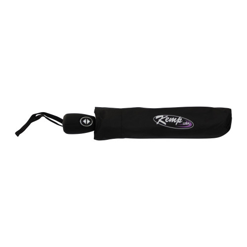 11" Black, White, and Purple Compact Automatic Opening and Self-Collapsing Travel Umbrella - IMAGE 1