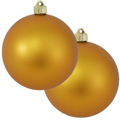 2ct Imperial Gold Shatterproof Christmas Ball Ornament  6" (150mm) - IMAGE 1