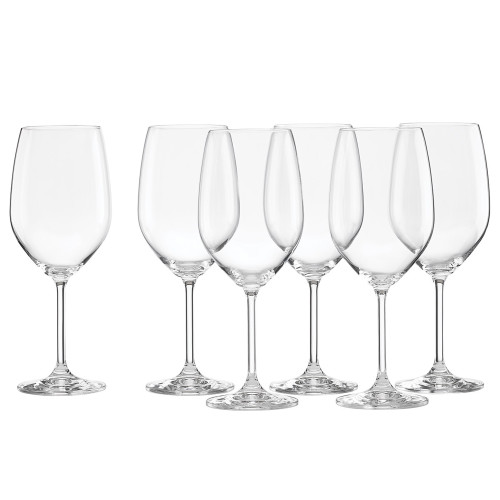 Set of 6 Clear Decorative Tuscany Classics White Wine Glass Set, 14" - IMAGE 1