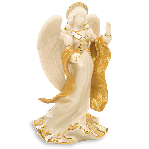 10.25" First Blessing Hand-Painted Porcelain Nativity Christmas Angel of Peace Figurine - IMAGE 1