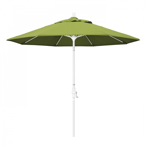 9ft Outdoor Sun Master Series Patio Umbrella  With Crank Lift and Collar-Tilt System, Apple Green - IMAGE 1