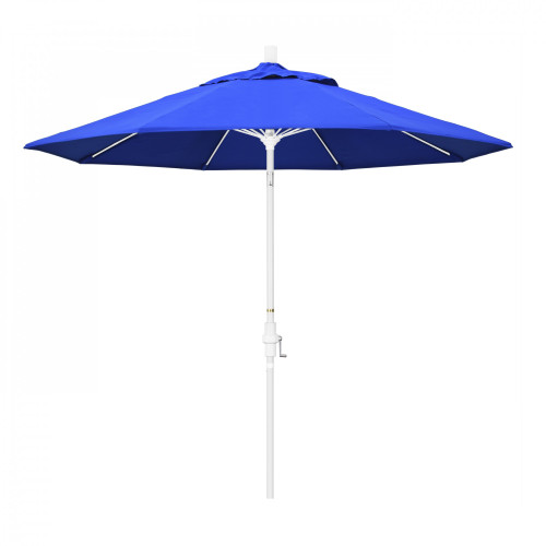 9ft Outdoor Sun Master Series Patio Umbrella With Crank Lift and Collar-Tilt System, Pacific Blue - IMAGE 1