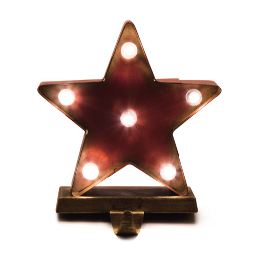 7.5" LED Lighted Marquee Star Christmas Stocking Holder - IMAGE 1