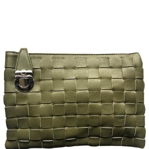 10" Army Green 3-Way Crossbody Bag - IMAGE 1