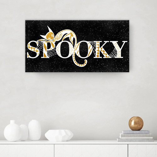 Spooky Glam Halloween Canvas Wall Art - 12" x 24" - IMAGE 1