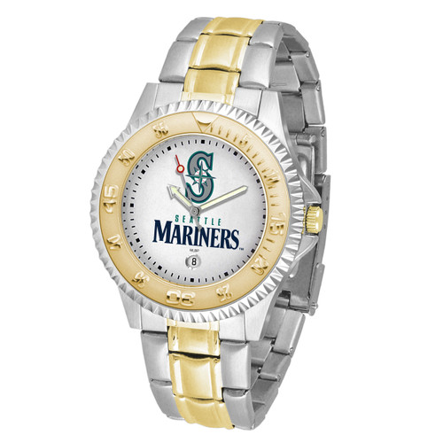 Men's MLB Seattle Mariners Two-Tone Competitor Series Wristwatch - IMAGE 1