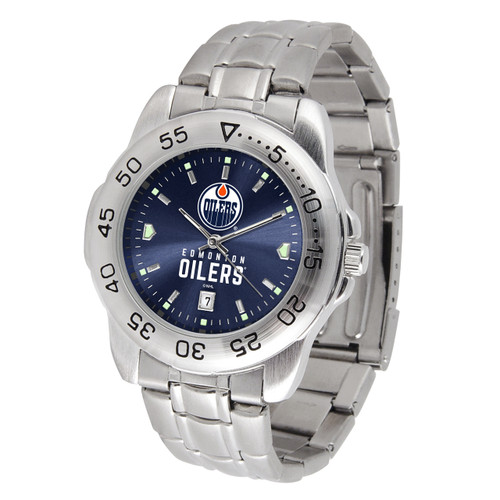 Men's NHL Edmonton Oilers Sport Steel Series Sports Wristwatch - IMAGE 1