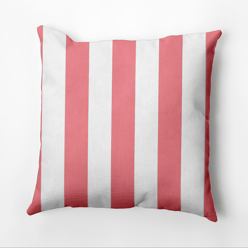 Striped Throw Pillow - 18" - Pink and White - IMAGE 1