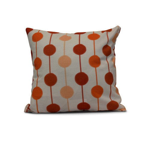 18" x 18" Red and Orange Brady Beads Outdoor Throw Pillow - IMAGE 1