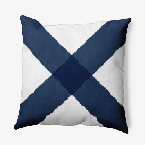26" x 26" White and Blue Marks The Spot Throw Pillow - IMAGE 1