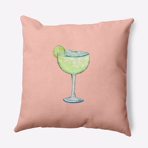 26" x 26" Orange and Green Margarita Throw Pillow - IMAGE 1