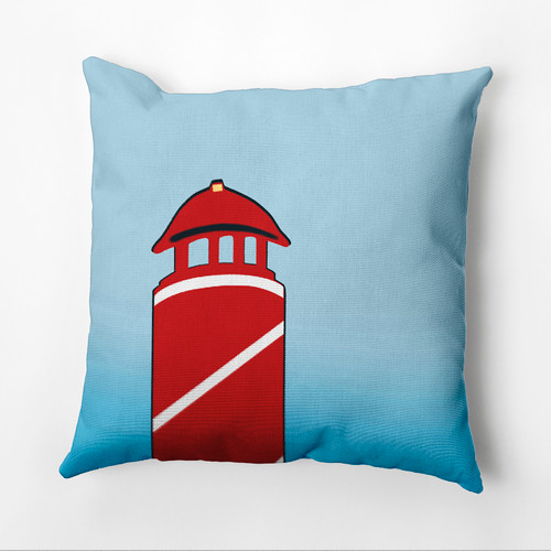 20" x 20" Blue and Red Safe Harbor Outdoor Throw Pillow - IMAGE 1