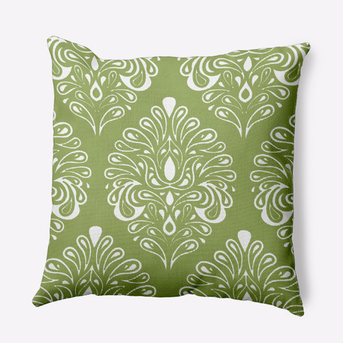 26" x 26" Green and White Veranda Throw Pillow - IMAGE 1