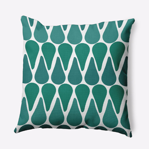 18" x 18" Green and White Watermelon Seeds Square Throw Pillow - IMAGE 1
