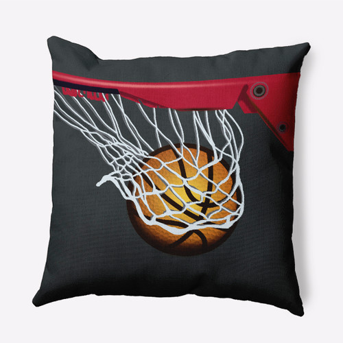 16" x 16" Gray and White All Net Square Outdoor Throw Pillow - IMAGE 1