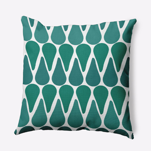 18" x 18" Green and White Watermelon Seeds Outdoor Throw Pillow - IMAGE 1