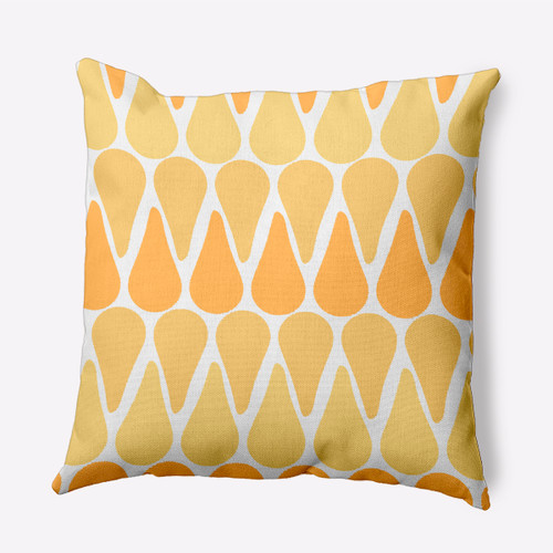 18" x 18" Yellow and White Watermelon Seeds Outdoor Throw Pillow - IMAGE 1