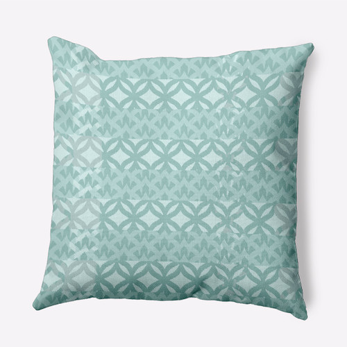 16" x 16" Green Greek New Key Outdoor Throw Pillow - IMAGE 1