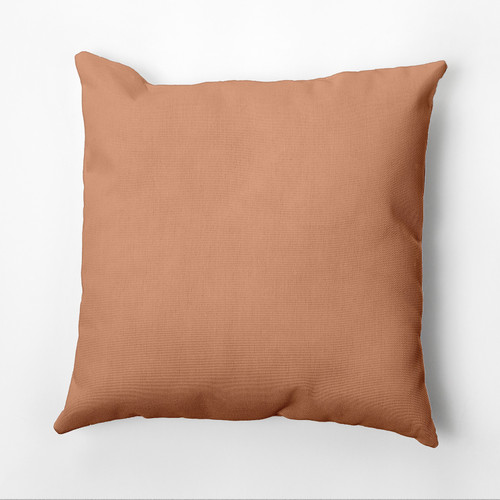 16" x 16" Bloom Orange Solid Square Throw Pillow - IMAGE 1
