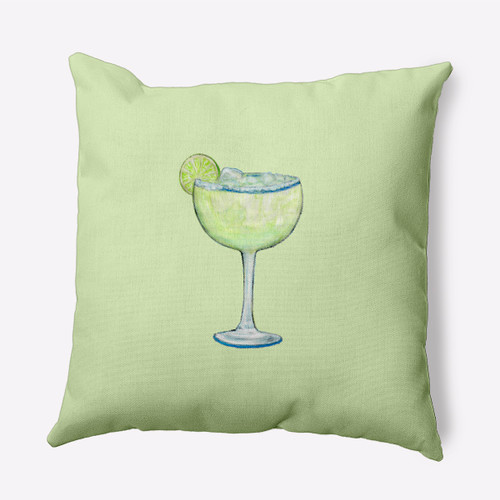 20” x 20" Green Margarita Outdoor Throw Pillow - IMAGE 1