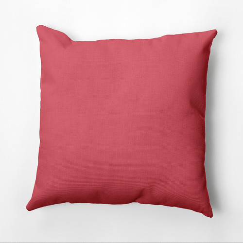 20" x 20" Coral Orange Solid Square Throw Pillow - IMAGE 1