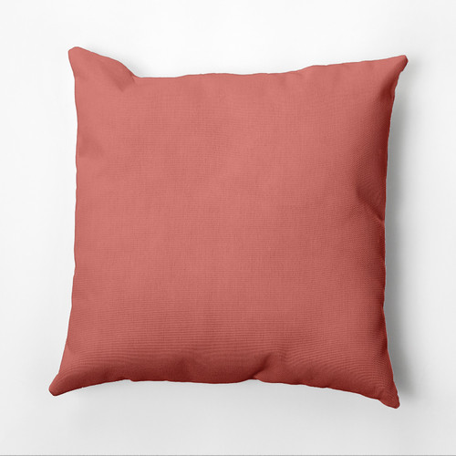 18" x 18" Seed Orange Solid Square Throw Pillow - IMAGE 1