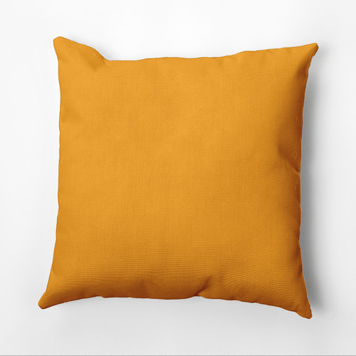 16" x 16" Celosia Orange Solid Square Throw Pillow - IMAGE 1