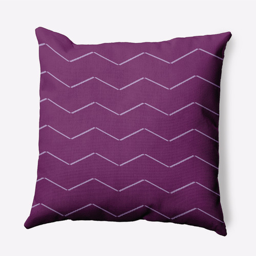 18" x 18" Purple Harlequin Stripe Outdoor Throw Pillow - IMAGE 1