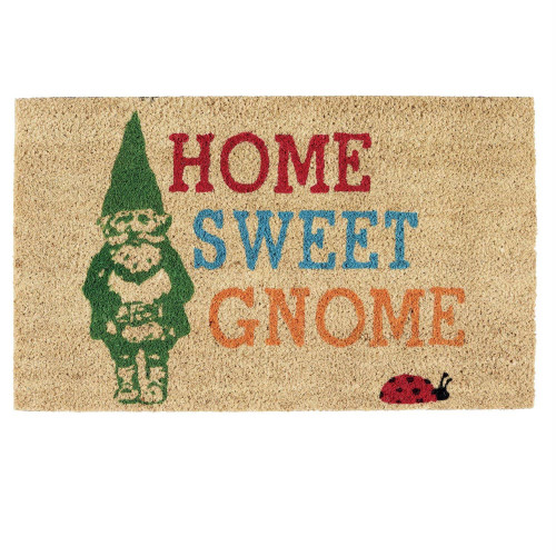 30" Home Sweet Gnome Rectangular Decorative Doormat - IMAGE 1
