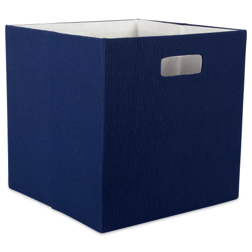 Nautical BLue Cube Storage Bin 11" - IMAGE 1