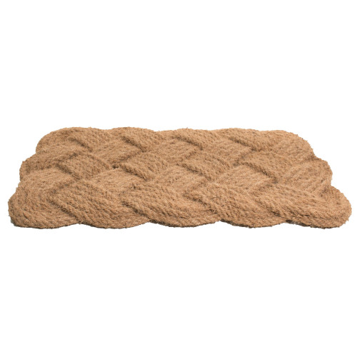 Brown Handwoven Rectangular Coir Doormat 30" x 18" - IMAGE 1