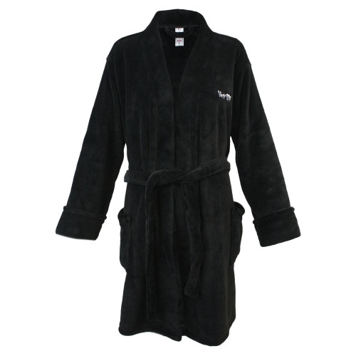 Black Solid Unisex Adult Full Sleeve Robe - 2XL - IMAGE 1