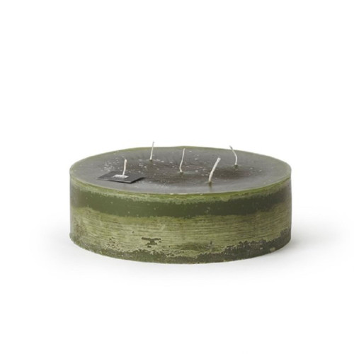 2.75" Dark Green Outdoor Pillar 4-Wick Super Candle - IMAGE 1