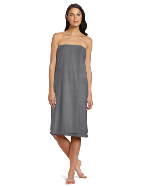 32.5" x 55.5" Gray Shower Wrap For Women - IMAGE 1