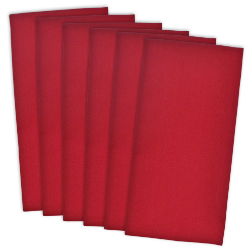 Flat Woven Kitchen Dish Towel - Tango Red - 18" - Set of 6 - IMAGE 1