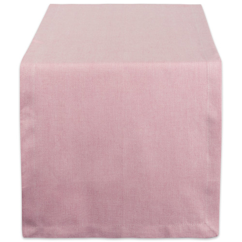 Solid Chambray Cotton Table Runner - 108" - Crepe Pink - IMAGE 1