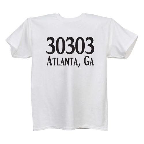 52" Men's Cotton T-Shirt with Zip Code Design - IMAGE 1