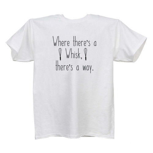 White Women Adult Classic T-Shirt with Whisk Statement - X-Large - IMAGE 1